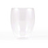 A double wall glass cup with a sleek, clear design, featuring a capacity of 350ml, ideal for beverages.