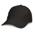 A black baseball cap with a curved brim and a structured crown. It features a logo on the front.