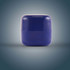 A purple cube-shaped lip balm container with a glossy finish, featuring a smooth, rounded design.