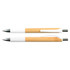 A set of two Hornet Bamboo Pens featuring a bamboo barrel and white accents, designed for writing.
