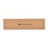 A long, brown envelope featuring a logo, with an open end for contents.