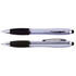 A set of two Santa Fe Pen / Stylus products, featuring a sleek silver design with black grips and stylus tips.