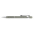 A metal pen in a sleek silver-grey colour with a shiny chrome clip and accents, featuring a textured grip.
