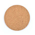 A round cork coaster with a natural texture, designed for protecting surfaces from drinkware.