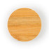 A round bamboo coaster with a smooth finish, suitable for placing drinks or using as a bottle opener.