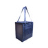 A navy cooler bag with a zip closure and sturdy carrying straps, designed for keeping items chilled.