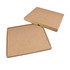 A gift box with a natural kraft finish, featuring a flat design and an open lid, revealing a simple interior.