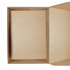 An extra-large natural gift box with a simple, uncoated cardboard finish, featuring a hinged lid.