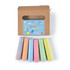 A box of Sketch Pavement Chalk containing six colorful chalk pieces: pink, blue, orange, green, yellow, and purple.