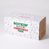 A decorative box featuring a playful holiday design with Christmas-themed illustrations in red and green.