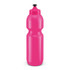A drink bottle in a vibrant pink color, designed with a squeeze top for easy access.