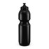 A drink bottle in a sleek black design with a flip-top cap for easy sipping.