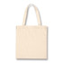 A cotton tote bag in a neutral beige color with long handles for easy carrying.