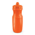 A drink bottle featuring a sleek, ergonomic design in vivid orange, with a flip-top spout for easy access.