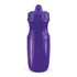 A drink bottle in a vibrant purple color with a contoured shape and a twist-on cap featuring a drinking spout.