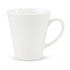 A latte coffee mug in a sleek, modern design, featuring a smooth white finish and a comfortable handle.
