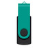 A Helix 4GB Mix & Match Flash Drive featuring a sleek, two-tone design with a teal top and black base.