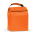 An orange Solo Lunch Cooler Bag with a fold-over top and sturdy handle.