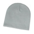 A light grey beanie with a simple, textured design. It features a logo on the side.