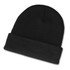 A black Everest Beanie with a fold-over cuff.