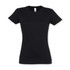 A black women's t-shirt from the SOLS Imperial collection, featuring a classic crew neck and short sleeves.