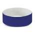 A blue Tyvek event wristband with a smooth, matte finish and a subtle pattern on the inner side.
