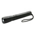 A black torch with a textured grip and a lanyard for easy carrying. It features a bright light at the end.
