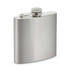 A drink flask in a sleek silver finish, featuring a secure screw-top lid and a smooth, curved design.