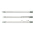 Three Lamy Safari pens in a mint green and white colour combination, featuring a sleek design and ribbed grip.