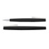 A set of two Lamy Studio metal pens featuring a sleek black design with silver accents.