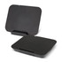 A Lynx Wireless Charging Stand in a sleek black design, featuring a flat surface and a small dock for device placement.