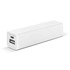 A white rectangular power bank featuring USB and USB-C ports, designed for charging devices on the go.