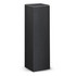 A tall black packaging box with a smooth surface and a rectangular shape. It features a simple design without graphics.