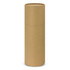 A drink bottle in a cylindrical, unbranded brown cardboard packaging, with a flat lid.