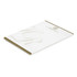 A4 notepad with 50 leaves, featuring a cream cover and a gold trim, includes a logo at the top.