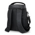 A black cooler backpack with padded straps and mesh side pockets, featuring a zippered compartment on top.