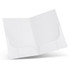 A white A4 presentation folder featuring twin pockets for document storage and organisation.