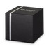 A black gift box featuring a logo, intended for the Swiss Peak Bass Speaker product.
