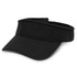 A black sports mesh visor with a wide brim and adjustable band. It features a logo on the band.