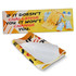 A full-colour sports towel in yellow and orange, featuring a logo and a soft, absorbent texture.