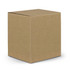 A plain brown cardboard box with a square shape, featuring a lid.