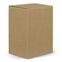 A plain, kraft paper box with a rectangular shape and a lid, featuring a textured brown surface.