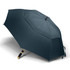 A dark green sports umbrella features a sturdy frame and a branded handle.