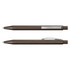 A brown Lancer Pen ReGrind with a sleek design, featuring a silver clip and branding on the side.