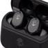 Black Skullcandy Mod TWS earbuds are displayed in their charging case, featuring a logo on each earbud.