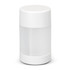 A drink bottle set featuring a sleek white design with a clear middle section and a white cap.