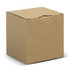 A large round storage canister in a plain cardboard box, featuring a simple, unmarked design.
