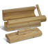 A bamboo sushi maker set featuring various shapes and sizes in a natural wood finish. Includes a rolling tool.