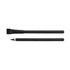 A black inkless pen and a black brush pen, both featuring a sleek design and an understated branding logo.