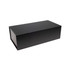 A sleek black box designed for packaging a product.